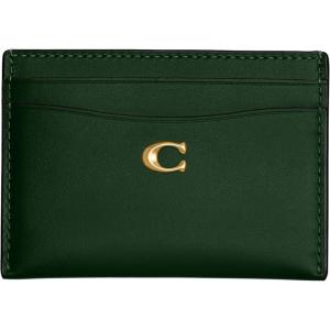 image:imageCoach Womens Refined Leather Card CaseB4HUNTER GREEN