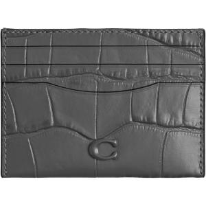 image:imageFlat Card Case in Embossed CrocCharcoal