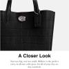 image:imageCOACH womens Embossed Croc Willow Tote 24Black Multi