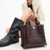 image:imageCOACH womens Embossed Croc Willow Tote 24Maple