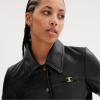 image:imageCOACH womens Heritage C Snap Front Shrunken JacketBlack