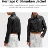 image:imageCOACH womens Heritage C Snap Front Shrunken JacketBlack