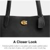 image:imageCOACH womens Polished Pebble Leather Willow Tote 38Black