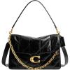 image:imageCOACH Womens Quilted Glazed Leather Chain Tabby Shoulder BagB4Black