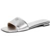 image:imageCOACH Womens Sculpted C Flat SandalsSilver