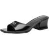 image:imageCOACH womens Sculpted C Leather Block Heel SandalsBlack