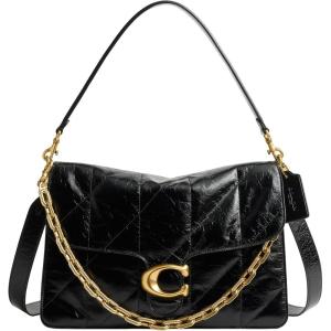 image:imageCOACH Womens Quilted Glazed Leather Chain Tabby Shoulder BagB4Black