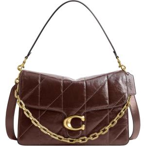 image:imageCOACH Womens Quilted Glazed Leather Chain Tabby Shoulder BagB4Maple