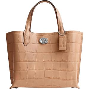image:imageCOACH womens Embossed Croc Willow Tote 24Buff