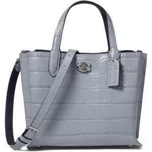 image:imageCOACH womens Embossed Croc Willow Tote 24GreyBlue Multi