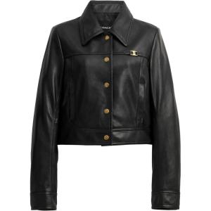 image:imageCOACH womens Heritage C Snap Front Shrunken JacketBlack