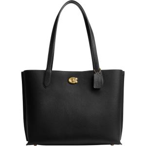 image:imageCOACH womens Polished Pebble Leather Willow Tote 38Black