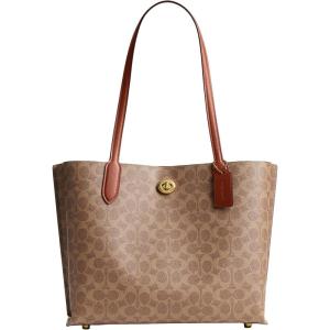 image:imageCoach Womens Polished Pebble Leather Willow ToteTan Caramel
