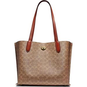 image:imageCoach Womens Polished Pebble Leather Willow ToteTan Rust