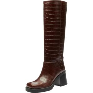 image:imageSculpted C Tall Embossed Croc BootMaple