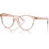 image:imageCOACH womens Hc6234u Universal Fit Square Prescription Eyewear FramesTransparent Dusty RoseDemo Lens