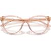 image:imageCOACH womens Hc6234u Universal Fit Square Prescription Eyewear FramesTransparent Dusty RoseDemo Lens