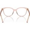image:imageCOACH womens Hc6234u Universal Fit Square Prescription Eyewear FramesTransparent Dusty RoseDemo Lens
