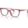 image:imageCOACH womens Hc6235f Low Bridge Fit Square Prescription Eyewear FramesTransparent Oxblood
