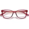 image:imageCOACH womens Hc6235f Low Bridge Fit Square Prescription Eyewear FramesTransparent Oxblood