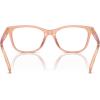 image:imageCOACH womens Hc6235f Low Bridge Fit Square Prescription Eyewear FramesTransparent SaddleDemo Lens