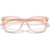 image:imageCOACH womens Hc6242f Low Bridge Fit Square Prescription Eyewear FramesTransparent Dusty RoseDemo Lens
