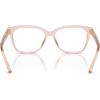 image:imageCOACH womens Hc6242f Low Bridge Fit Square Prescription Eyewear FramesTransparent Dusty RoseDemo Lens