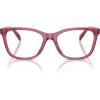 image:imageCOACH womens Hc6235f Low Bridge Fit Square Prescription Eyewear FramesTransparent Oxblood