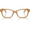 image:imageCOACH womens Hc6257u Universal Fit Square Prescription Eyewear FramesMilky Amber  Demo Lens