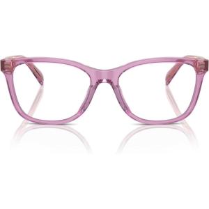 image:imageCOACH womens Hc6235f Low Bridge Fit Square Prescription Eyewear FramesTransparent Amethyst