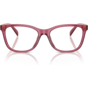 image:imageCOACH womens Hc6235f Low Bridge Fit Square Prescription Eyewear FramesTransparent Oxblood