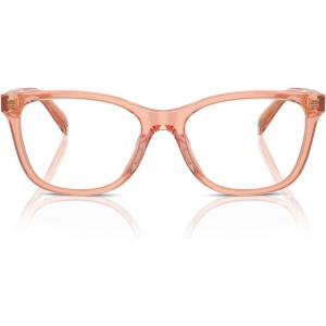 image:imageCOACH womens Hc6235f Low Bridge Fit Square Prescription Eyewear FramesTransparent SaddleDemo Lens