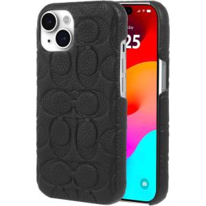 image:imageCoach Leather Slim Wrap iPhone 15  iPhone 14  iPhone 13 Case  Wireless Charging Compatible  Signature BlackSignature Black