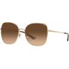 image:imageCOACH HC7133 Sunglasses Shiny Light GoldDark Brown Gradient 57 mm