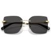 image:imageCOACH Womens HC7193D Low Bridge Fit Square Sunglasses Shiny Light GoldGrey Solid 57 mm