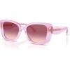 image:imageCOACH Womens HC8450U Universal Fit Square Sunglasses Transparent Iris Signature CPurple Pink Gradient 52 mm
