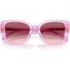 image:imageCOACH Womens HC8450U Universal Fit Square Sunglasses Transparent Iris Signature CPurple Pink Gradient 52 mm