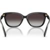image:imageCOACH Womens HC8453U Universal Fit Square Sunglasses BlackGrey Gradient 56 mm