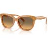image:imageCOACH Womens HC8453U Universal Fit Square Sunglasses Blonde TortoiseOlive Canary Gradient 56 mm