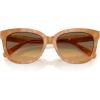 image:imageCOACH Womens HC8453U Universal Fit Square Sunglasses Blonde TortoiseOlive Canary Gradient 56 mm