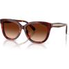 image:imageCOACH Womens HC8453U Universal Fit Square Sunglasses Walnut TortoiseBrown Gradient 56 mm
