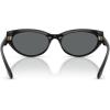 image:imageCOACH Womens HC8456D Low Bridge Fit Square Sunglasses BlackGrey Solid Polarized 55 mm