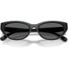 image:imageCOACH Womens HC8456D Low Bridge Fit Square Sunglasses BlackGrey Solid Polarized 55 mm