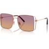 image:imageCOACH womens Hc 7174d Square SunglassesCw429 Shiny Rose Gold Sunset P