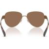 image:imageCOACH womens Hc7186 Aviator SunglassesBrassBrown Solid