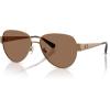 image:imageCOACH womens Hc7186 Aviator SunglassesBrassBrown Solid