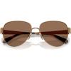 image:imageCOACH womens Hc7186 Aviator SunglassesBrassBrown Solid