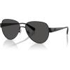 image:imageCOACH womens Hc7186 Aviator SunglassesShiny BlackGrey Solid