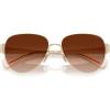 image:imageCOACH womens Hc7186 Aviator SunglassesShiny Light GoldBrown Gradient