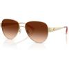 image:imageCOACH womens Hc7186 Aviator SunglassesShiny Light GoldBrown Gradient